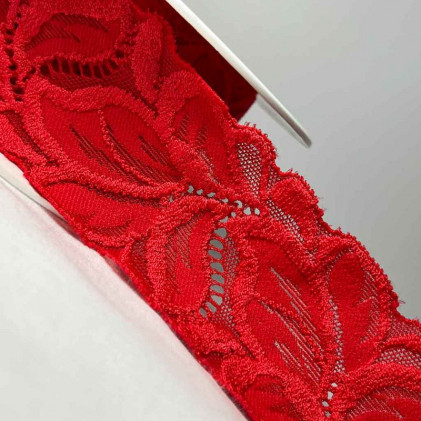 Dentelle élastique 52mm  rouge