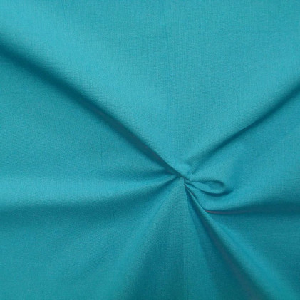 Tissu coton uni Oeko-Tex Okaido   Bleu turquoise