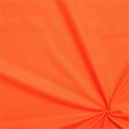 Tissu coton uni oeko-Tex Dokayo Orange mandarine