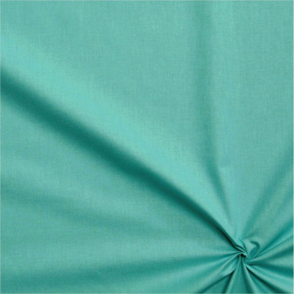 Tissu coton uni oeko-Tex Dokayo Bleu turquoise