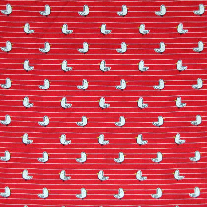 Tissu coton imprimé Mouette Rouge