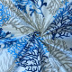 Tissu coton imprimé Oeko-Tex Corail Bleu