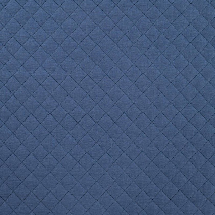 Tissu double gaze matelassé Uni Bleu