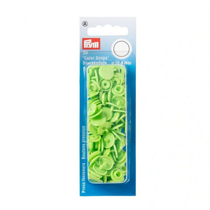 Boutons pression ColorSnaps 12,4 mm vert pomme