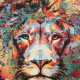 Carré jacquard 45x45cm Mufasa Multicolore