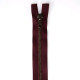 Fermeture Eclair non séparable laiton 12 cm Z 14   Bordeaux