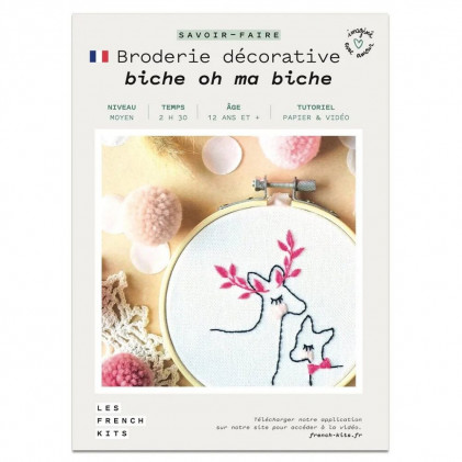 French Kit de broderie Biche oh ma biche