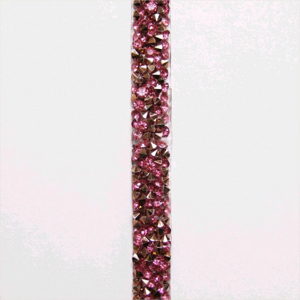 GALON PERLES THERMO. Vieux Rose/or