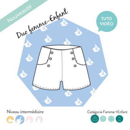 Patron Les Patronnes femme enfant Short Titouan