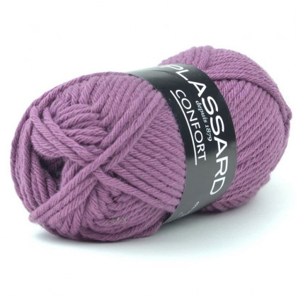 Pelote de laine Plassard Confort Mauve