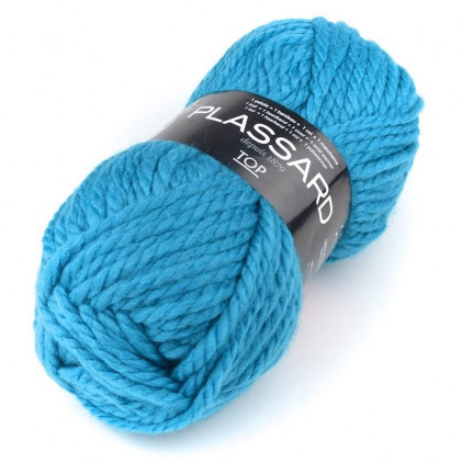 Pelote de laine plassard Top Bleu turquoise