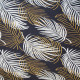 Tissu bengaline imprimé Palm Bleu marine