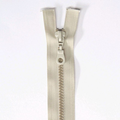 Fermeture Eclair plastique séparable 75 cm Beige lin - Self Tissus