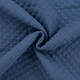 Tissu double gaze matelassé Uni Bleu