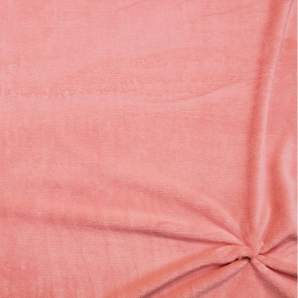 Tissu doudou Minkee uni Dim Rose pâle