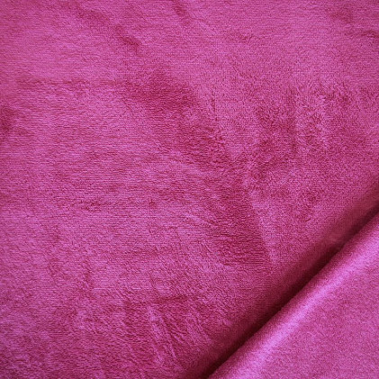 Tissu éponge bambounette unie Fuschia