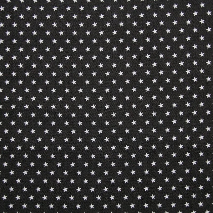 Tissu jean's Stars Noir