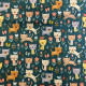 Tissu patchwork Cats Jumping Vert