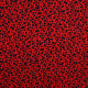 Tissu polyester imprimé Flo Rouge / Noir