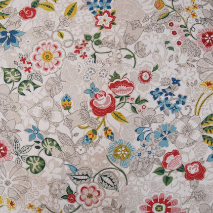 Tissu toile enduite Oeko-Tex imprimée Irina Multicolore