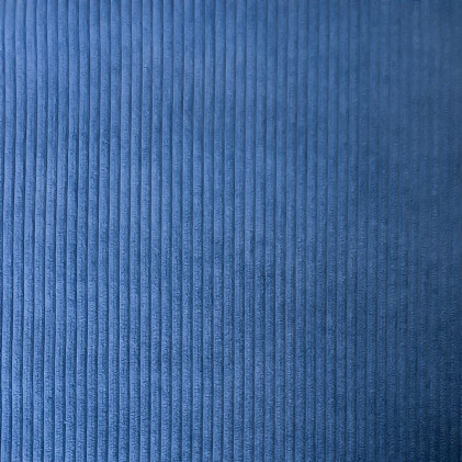 Tissu velours côtelé Huggy Bleu marine