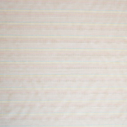 Tissu voile de coton brodé Ella Blanc / Couleurs