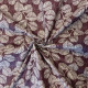 Tissu coton enduit Poppy Fleurs vintage Bordeaux