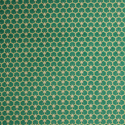 Tissu coton enduit Riad  Vert
