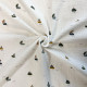 Tissu double gaze Oeko-Tex imprimé Bateaux Blanc