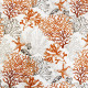 Tissu toile Okeo-tex imprimé Quiberon Orange