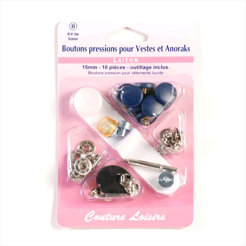 Boutons pression - Boutons pression - 15 mm - Couture loisirs