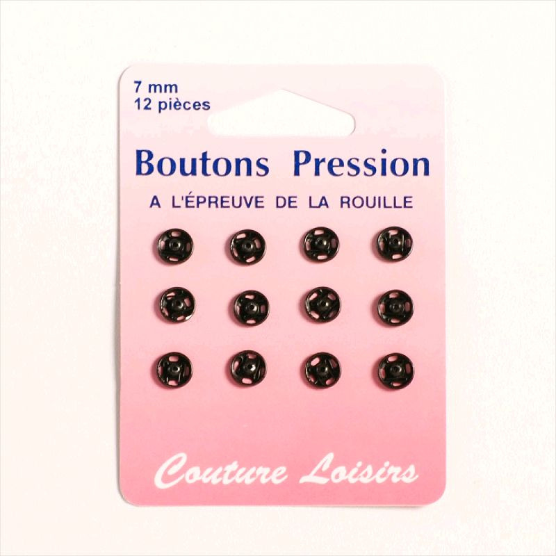 Boutons pression a coudre Metal 7mm (Blister 15 pieces) - BOUTONS -  PRESSIONS - AGRAFES/Boutons pression à coudre - Mercerie Baptiste