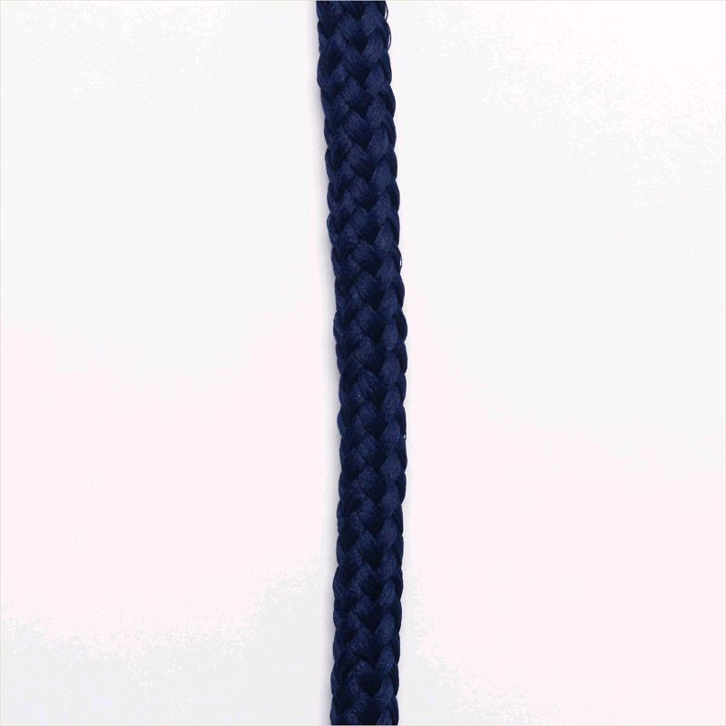 Cordon tressé tubulaire polyester noir 11mm