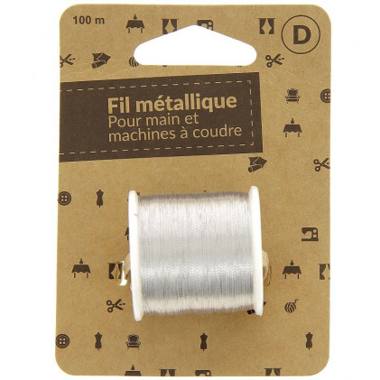 Bobine de fil métallique 100 m ST Gris argent