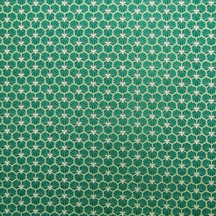 Tissu coton imprimé Oeko-Tex Riad Vert