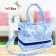 Self' BOX Sac cabas Julia en jacquard Bleu