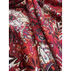 Tissu jersey viscose élasthanne imprimé fleurs indiennes Rouge pourpre