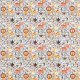 Tissu coton imprimé King Orange